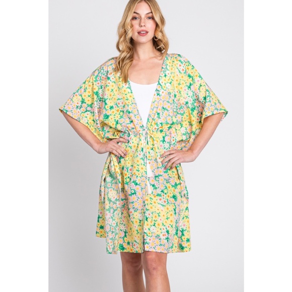 kelzposh Other - Floral Yellow Coverup